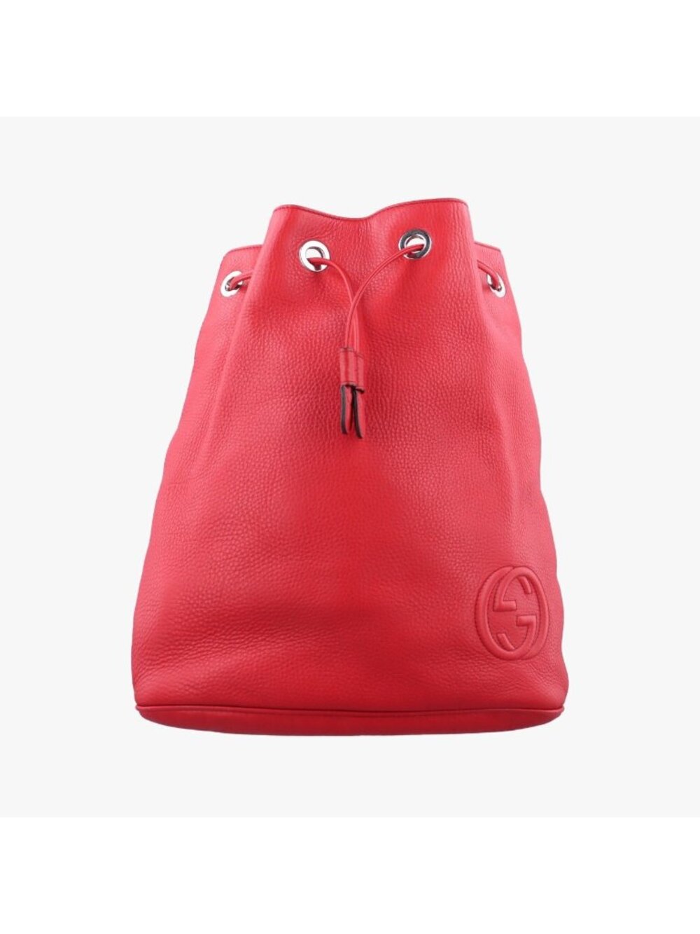 Gucci Soho Drawstring Red Leather